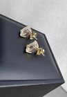 Moissanite Luxury 925Sterling Silver Bust Down Square Baguette Stud HipHop Bling