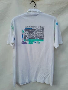 Vintage Fila US OpenTennis Polo Shirt Men's US 40 Whitie Embroidered Logo 80s - Picture 1 of 13