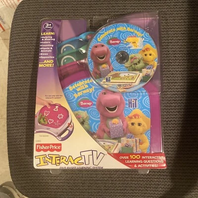 Fisher-Price InteracTV 庆祝与 Barney 生日 2004 罕见 全新 DVD HiT — 第 1/4 张图片