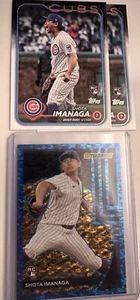Topps 2024 Update Shota Imanaga Black Gold Blue Base Lot Of 3 - Picture 1 of 2