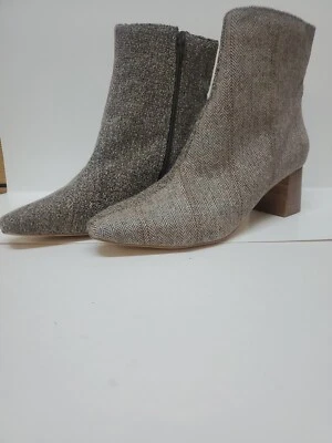 Ботинки Coconuts от Matisse Blair 8,5 М двухцветные с острым носком на молнии серые/коричневые - Изображение 1 из 4