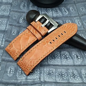 26mm/26mm Straußenbein Leder Uhrenarmband Exotenleder Vintage Minimalistischer Stil - Bild 1 von 12