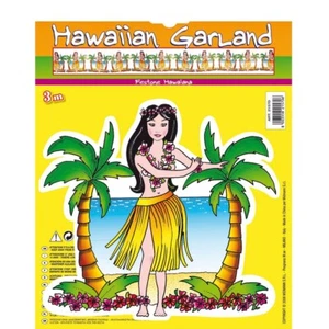 (2,66 EUR/m) Hawaii Girlande Partygirlande Aloha 3 m Hula Tänzerin Hängedeko - Bild 1 von 2