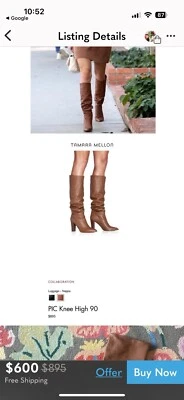 Botas Tamara Mellon X Frame Pic hasta la rodilla 90 en napa  Foto 1 de 4