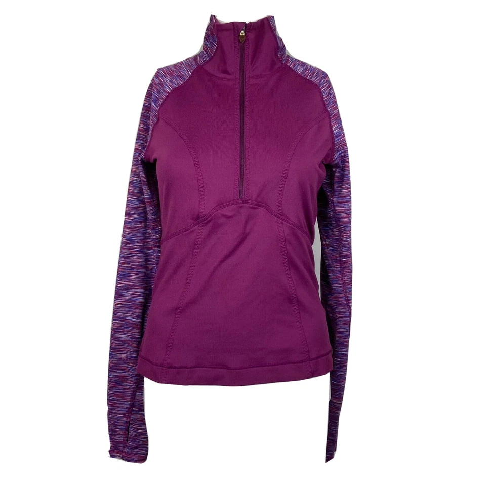 Moving Comfort Sweatshirt Womens Sz XS Purple Half Zip Running Top Long Sleeve - Image 1 of 4