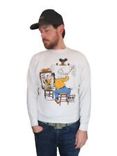 Vintage 80s Made In USA Disney Character Goofy Painting Sweatshirt Mens Medium