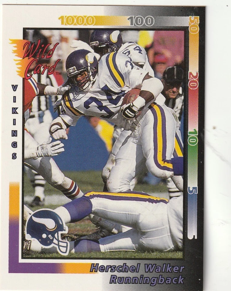 FREE SHIPPING-MINT-1992 Wild Card Herschel Walker #63 VIKINGS - Image 1 of 1