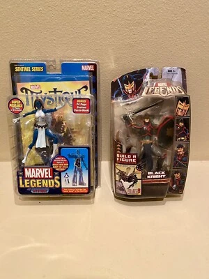 Figura de acción Caballero Negro Marvel Legends Queen Brood Wave BAF 2007 y Mística Foto 1 de 4