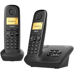 SIEMENS GIGASET A270 A DUO CORDLESS DOPPIO COLORE NERO - Picture 1 of 1