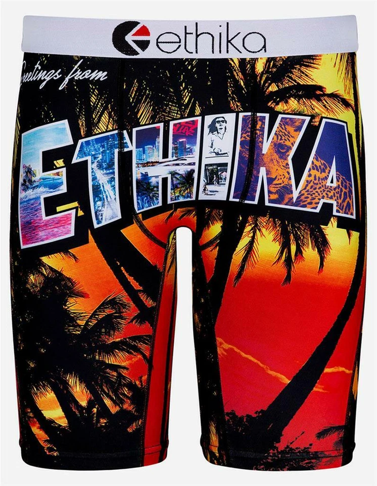 Ethika the Staple Greetings from Ethika Script Palm Trees Long Boxers Men's NWT - Image 1 of 1