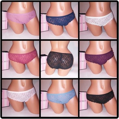 Victoria Secret Panty Signature Allover  Lace Bikini Solid - Image 1 of 3