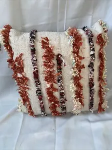 rizzy home Stripe Decorative Pillow In Natural/ Rust 20โx20โ๐ - Picture 1 of 8