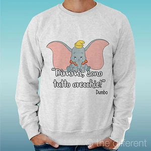 Felpa Uomo Grigio Citazione Dumbo Sono Tutto Orecchie Idea Regalo - Bild 1 von 1