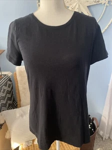 Women's Sonoma Kohl's Tee T-Shirt Everyday Tee Black Short Sleeve Crew Medium M - Picture 1 of 7