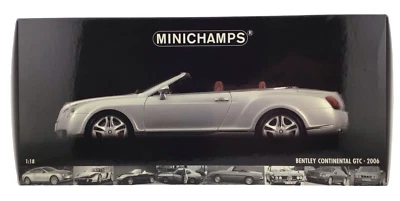 Minichamps Bentley Continental GTC 2006 Die-Cast escala 1:18 Die-Cast plateado Foto 1 de 4