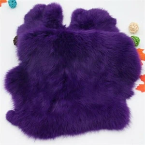 Soft Rabbit Hide Fur Skin Pelt Tanned Craft Leather For DIY Animal Training Dyed - Picture 1 of 44