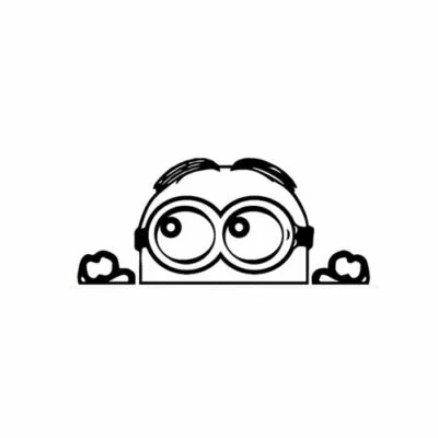 Minion Peeking Vinyl Decal Sticker For Macbook Laptop Car Auto SUV Window Wall - Image 1 of 4
