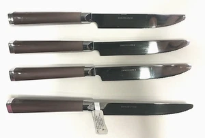 4 Cambridge Temptation Brown Handles Knives Knife Flatware Silverware Stainless - Picture 1 of 9