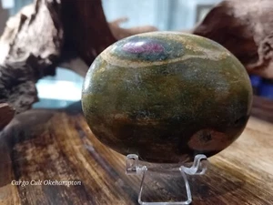 Ruby in Fuchsite Palmstone (3) - Picture 1 of 1
