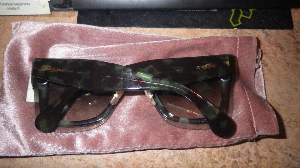 Óculos de sol Miu Miu SMU 04R NAI-0A3 armação quadrada tartaruga com lentes marrons - Imagem 1 de 4