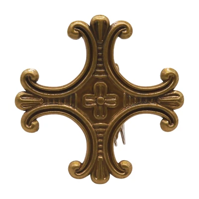 Hombres Mujeres Hebilla Antiguo Metal Dorado Cruz Jeremías San Mauricio Look de Fin de Semana Foto 1 de 4