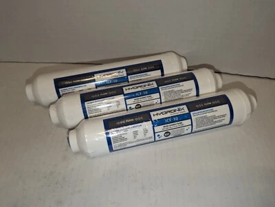 (3 Pack) Hydronix ICF-10 Inline Coconut Filter Reverse Osmosis SEALED - Image 1 of 4