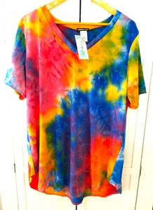 NUEVO CON ETIQUETAS Heimish EE. UU. Tie Dye Como Multicolor Top/Blusa Talla 3XL - Imagen 1 de 3