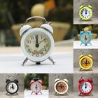 Classic Double Bell Mini Analog Clock with Quiet Quartz Movement for Snoozers