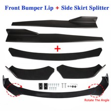 Universal Gloss Black Car Front Bumper Spoiler Body Kit/ Side Skirt /Rear Lip US