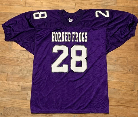 Gator Athletics Youth TCU HORNED FROGS Football Jersey Sz. YXL NEW #28 BIG12 Cover