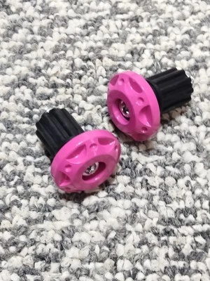 Handlebar Ends Aluminum 7/8" Old School BMX GT Pink - Image 1 of 2