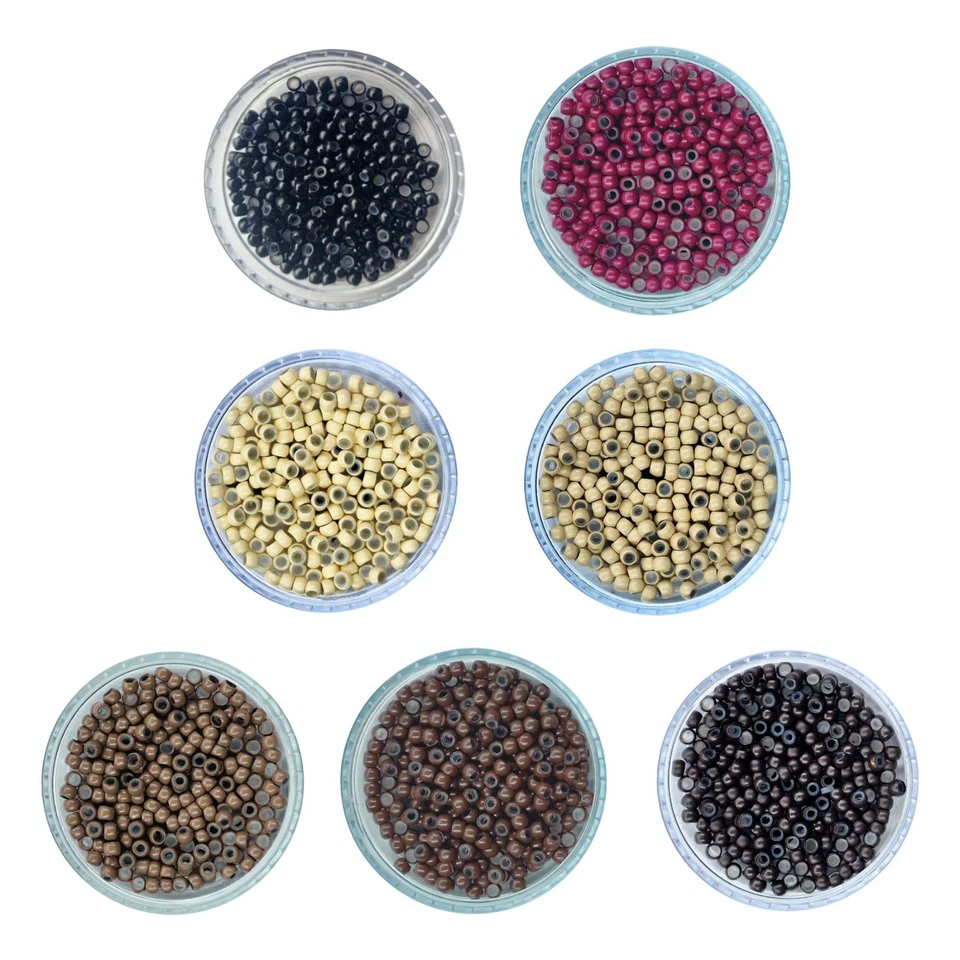 Nano Rings Beads 3mm Silicone Lined for Hair Extensions 100–1000 UK - Image 1 of 1