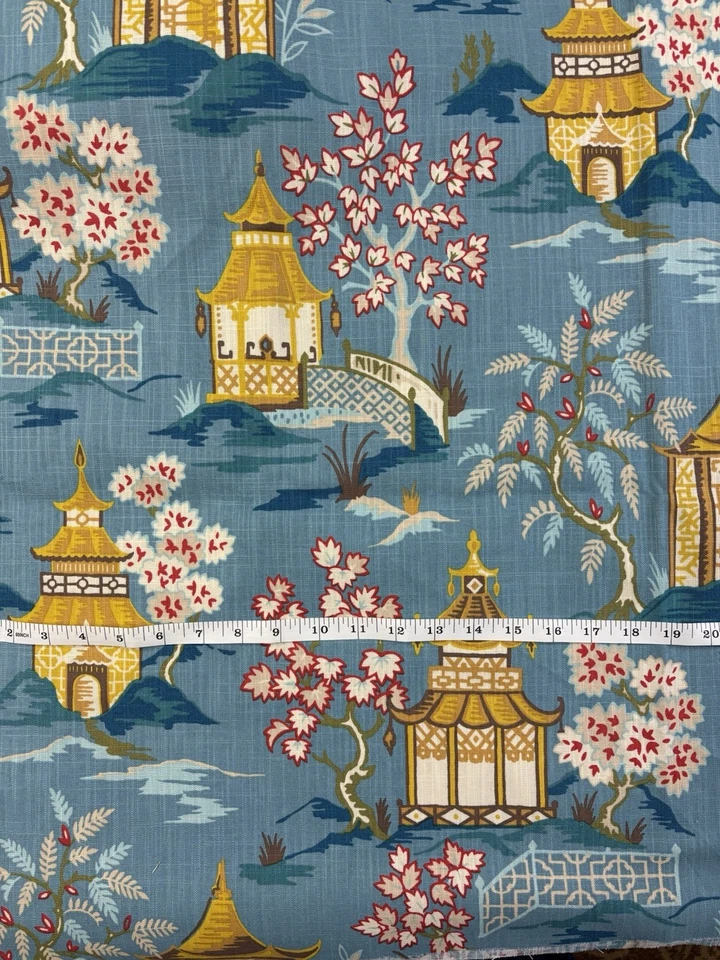 Tela y Diseño Covington Material “Pagoda”, 55” x 2 Yardas, Nuevo Foto 1 de 4