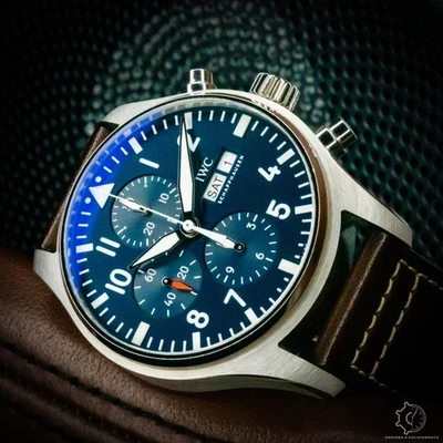 IWC Pilot's Chronograph "Let Petite Prince" Blue Dial Full kit B&P - IW377714 - Image 1 of 4