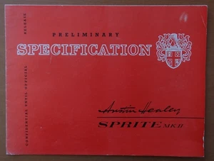 V41136 AUSTIN HEALEY SPRITE MKII - DEPLIANT - NON DATE - 21x28 - GB - Picture 1 of 3