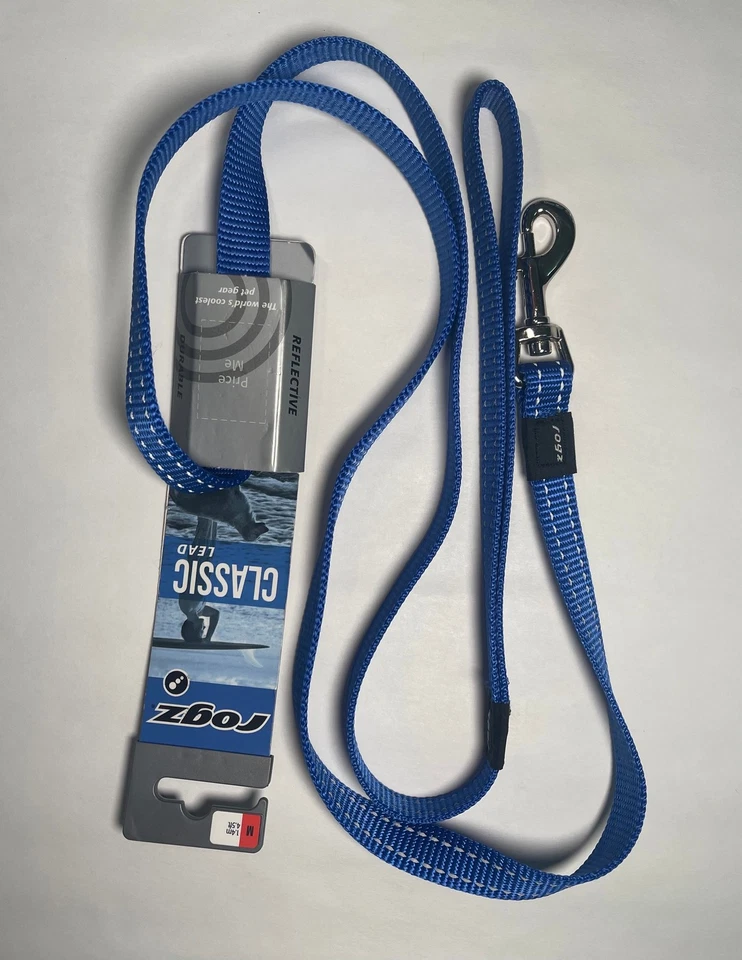 Rogz Clásico Utilitario Serpiente Mediano Perro Plomo, AZUL Foto 1 de 1