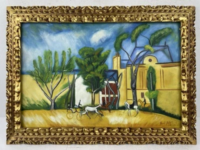 Raoul Dufy Oil On Canvas (Handmade) signed and stamped Framed - Image 1 of 4