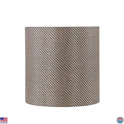 Abajur de tambor Aspen Creative 31608 capa dura, padrão de vime, 12" bronzeado e preto - Imagem 1 de 4