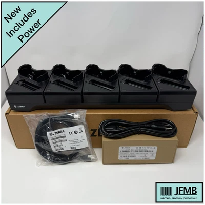 NUEVO Cargador Motorola Zebra 5 Ranuras CRD-NGWT-5S5BC-02 TC52, TC57, TC58, con Alimentación Foto 1 de 4