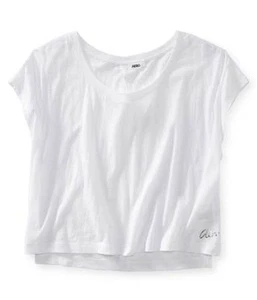 Aeropostale Womens Open Back Pajama Sleep T-shirt, white, Juniors, M - Picture 1 of 1