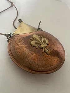 Copper & Brass Decorative Gun Powder Flask Militaria Display Re-enactment - Picture 1 of 9
