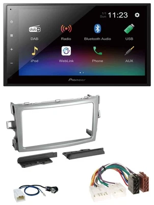 Pioneer USB Bluetooth DAB 2DIN MP3 Autoradio für Toyota Verso 2009-2018 silber - Bild 1 von 4