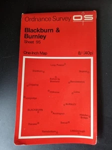 Blackburn And Burnley Map Sheet OS 95 1966 - Picture 1 of 2