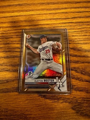 2020 Bowman Draft 1st Edition Gold Foil /50 Clayton Beeter #BD-30 - Image 1 of 2