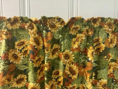 CORTINA VALANCE VENTANA Panel Girasoles Floral Cocina Ventana Tratamiento Cortinas Foto 1 de 4