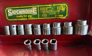 Vintage Sidchrome 1/2" Drive AF Socket Set 3/8" to  1-3/16" Made in Australia - Picture 1 of 17