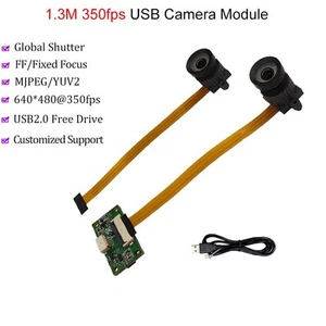 350fps Global Shutter USB Camera Module No Distortion 78° UVC Free Drive OTG FPC - Afbeelding 1 van 7