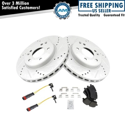 Kit de pastillas de freno delanteras de cerámica y rotor de rendimiento para Mercedes Benz C230 C240 Foto 1 de 4