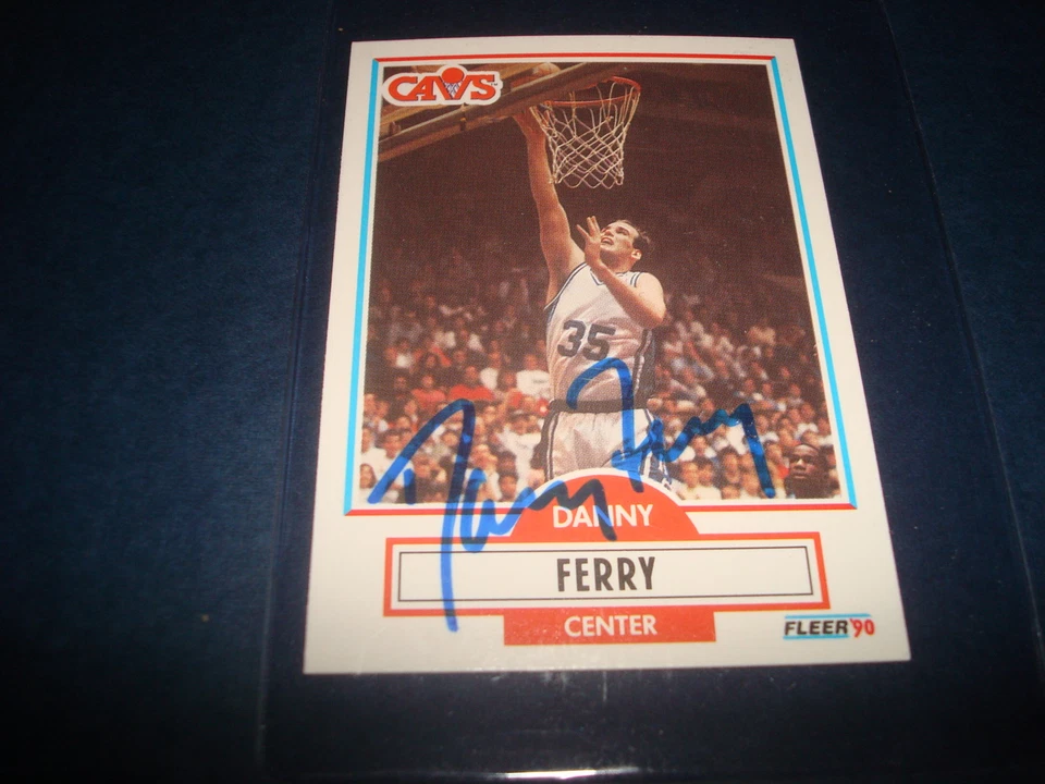 Tarjeta autógrafa auténtica firmada por Duke NBA FLEER #33 1990 Danny Ferry Cavs RC Foto 1 de 1