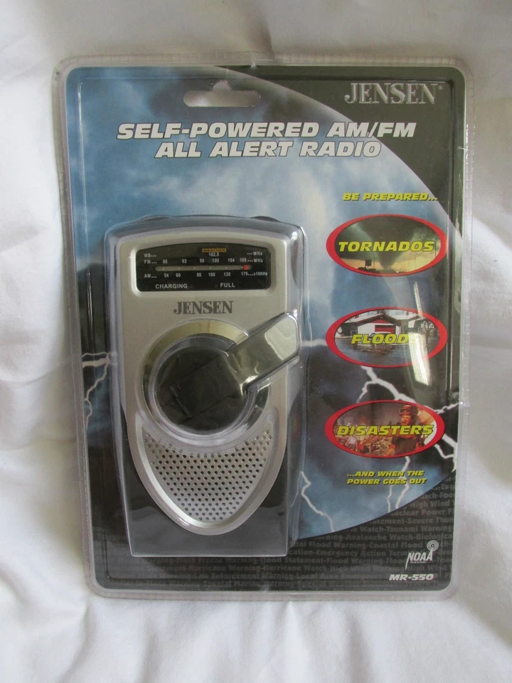 Brand New Sealed Jensen Self Powered AM/FM Weather Band All Alert Radio MR-550 - Image 1 of 1